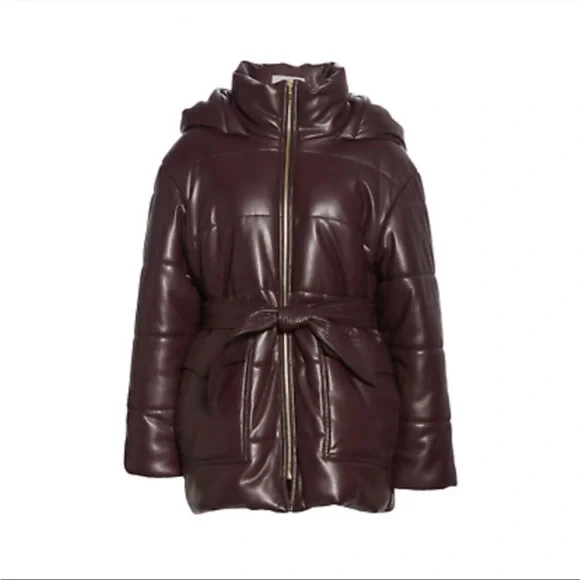 Nanushka Jackets Coats Nanushka Coat Burgundy Lenox